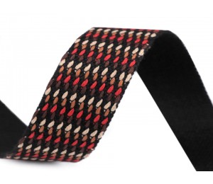 Gurtband beidseitig geprägt grau 38mm