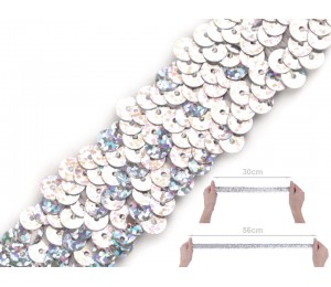Paillettenborte Breite 30 mm Hologramm