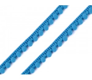 Bommelborte 11mm leuchtend blau