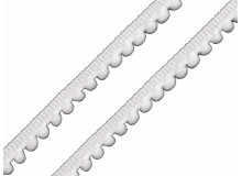 Bommelborte 11mm weiß