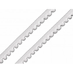 Bommelborte 11mm weiß