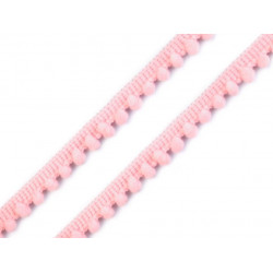 Bommelborte 11mm hellrosa