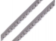 Bommelborte 11mm grau