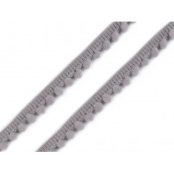 Bommelborte 11mm grau