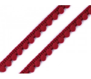 Bommelborte 11mm rot