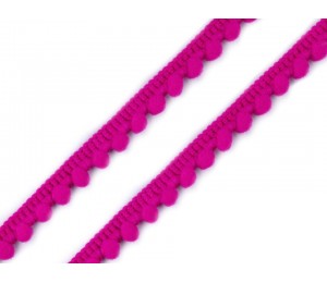 Bommelborte 11mm pink