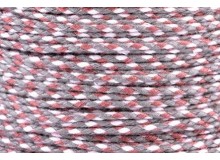 20m Kordel Schnur Multicolor grau geflochten 2mm