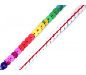 Paillettenborte 6mm Regenbogen