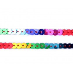 Paillettenborte 6mm Regenbogen