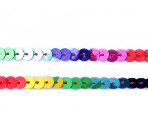 Paillettenborte 6mm Regenbogen