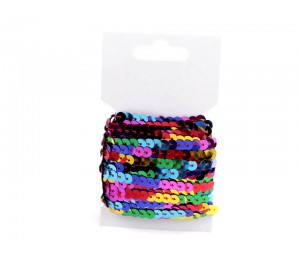 Paillettenborte 6mm Regenbogen