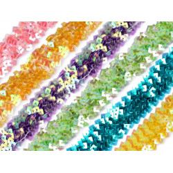 Paillettenborte Breite 25 mm elastisch