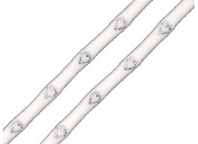 BH Träger Gummi mit lurex Herzen