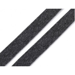 Flache Kordel 15 mm grau