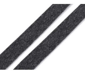 Flache Kordel 15 mm grau