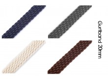 Gurtband geflochten für Taschengriffe Breite 20 mm