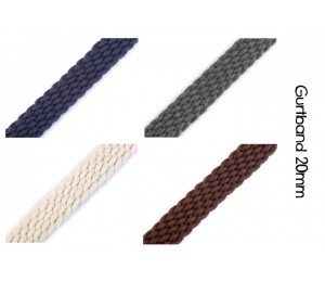 Gurtband geflochten für Taschengriffe Breite 20 mm