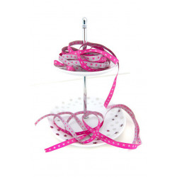 Webband Sternchen Farbenmix Stars pink silber