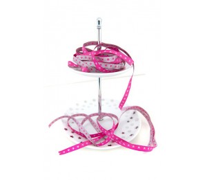 Webband Sternchen Farbenmix Stars pink silber