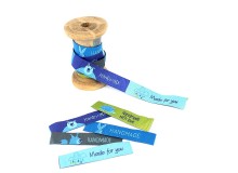 Webband "Handmade - Zauberwald" blau