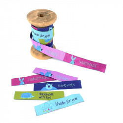 Webband "Handmade - Zauberwald" rosa