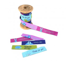 Webband "Handmade - Zauberwald" rosa