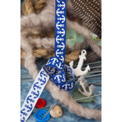 Webband Anker blau von Lila Lotta Farbenmix