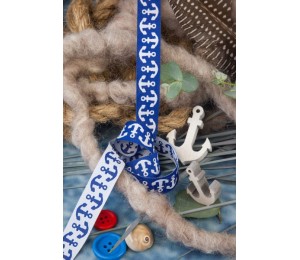 Webband Anker blau von Lila Lotta Farbenmix