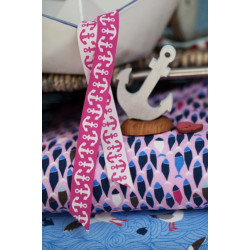 Webband Anker pink von Lila Lotta Farbenmix