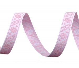 Webband - Zierband Boho hellblau oder rosa