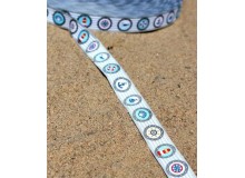 Webband Maritim Bullaugen grau Farbenmix