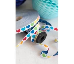 Webband Regenbogen Herzen Graziela