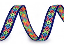 Webband ethno 10 mm neon blau