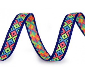 Webband ethno 10 mm neon blau