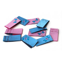 Webband Einnäher Libelle - rosa oder türkis