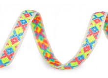 Webband ethno 10 mm neon creme