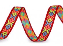 Webband ethno 10 mm neon rot