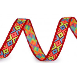 Webband ethno 10 mm neon rot
