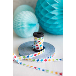 Webband Farbenmix Regenbogensterne Graziela