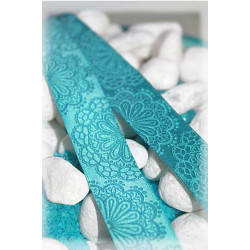 Webband SpitzenWerk türkis blau