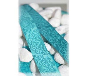 Webband SpitzenWerk türkis blau