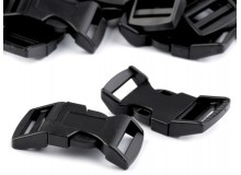 Steckschnalle schwarz - gebogen 25mm