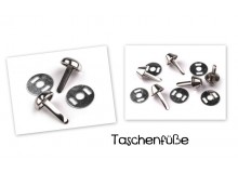 Taschenfüße silber - Kegel oder Rund