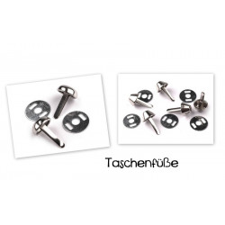Taschenfüße silber - Kegel oder Rund