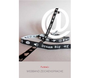 Webband Zeichensprache blau