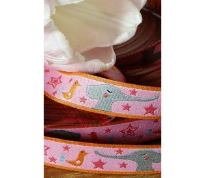 Webband - Elefant Good friends rosa