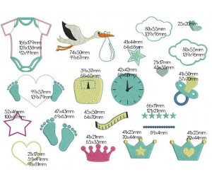 Stickserie - Willkommen Baby