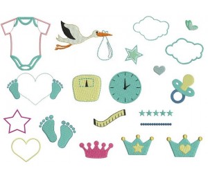 Stickserie - Willkommen Baby