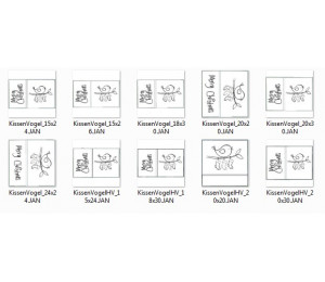 Stickdatei - ITH Kissen Wintervogel