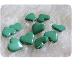 Knöpfe Herz Herzen grün